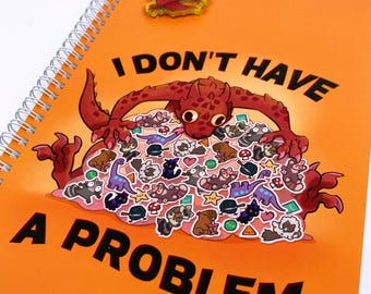 Kobold Reusable Sticker Book with Charm – B5 Size, 50 Sheets