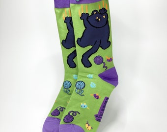 Black Cat - Cotton Socks EU 38-42, US Men 6 - 9,5, US Women 7,5 - 11,5