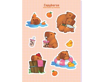 Capybara - Stickersheet, waterproof vinyl