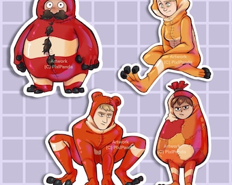 Cooking in the Dungeon, Dunmeshi, Frogs, DnD - Stickers Vinyl 8cm 3.1", Die-cut,