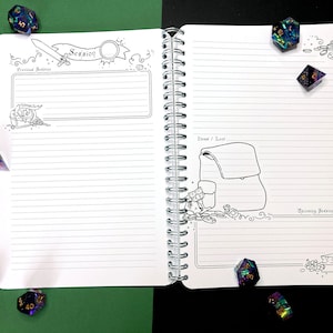 D&D Campaign Notebook Planner Journal - A5, wire-o binding, notes, ttrpg