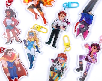 Dispatch Z Team - 7cm Double-Sided Charm, keychain, phone charm