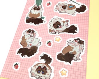 Ragdoll Cat - Stickersheet, waterproof vinyl