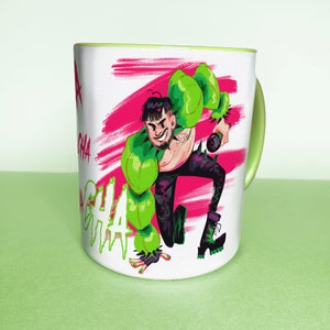 Käärijä - Eurovision, Cha Cha Cha - mok, groene binnenkant en handvat, 330 ml/11fl. oz