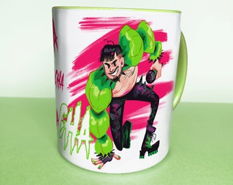 Käärijä Eurovision Cha Cha Cha Mug – Green Handle, 330 ml
