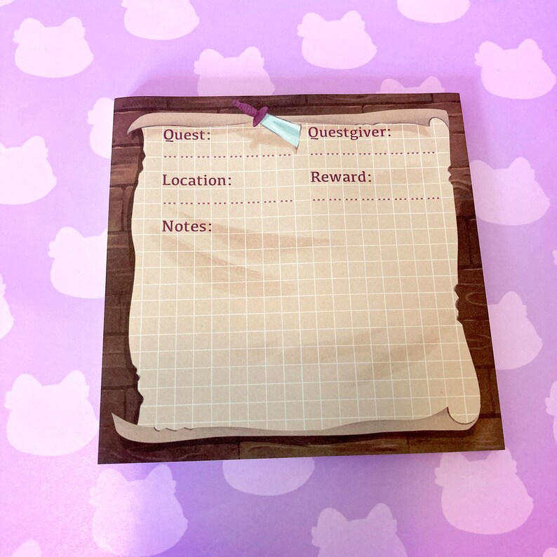 Sticky Notes Quest, 10x10cm Notepad, Memopad 3,9 inches image 4