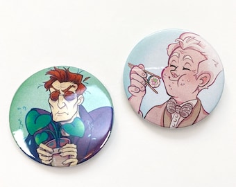 Good Omens - Button Badges 45mm