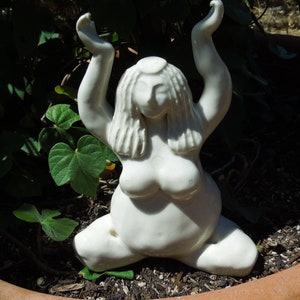 Handmade White Clay Goddess Stoneware Figure