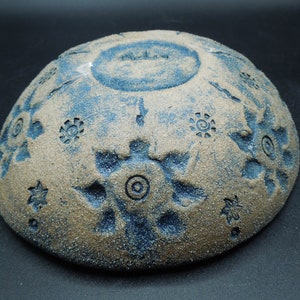 Carved Blue Bowl