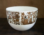 Vintage Kaj Franck 8 quot Enameled Bowl Medieval Print