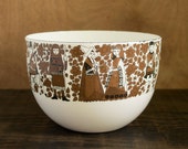Vintage Kaj Franck 8 quot Enameled Bowl Medieval Print
