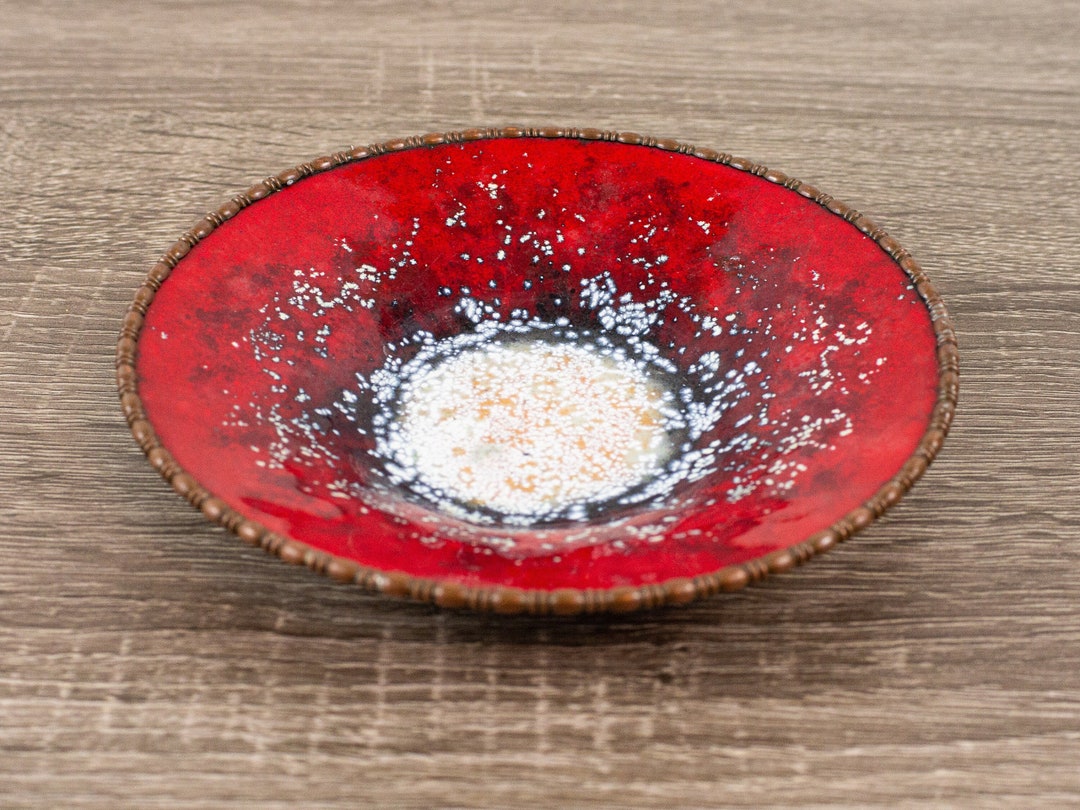 Nekrassoff Enamel Small Red Tray Etsy