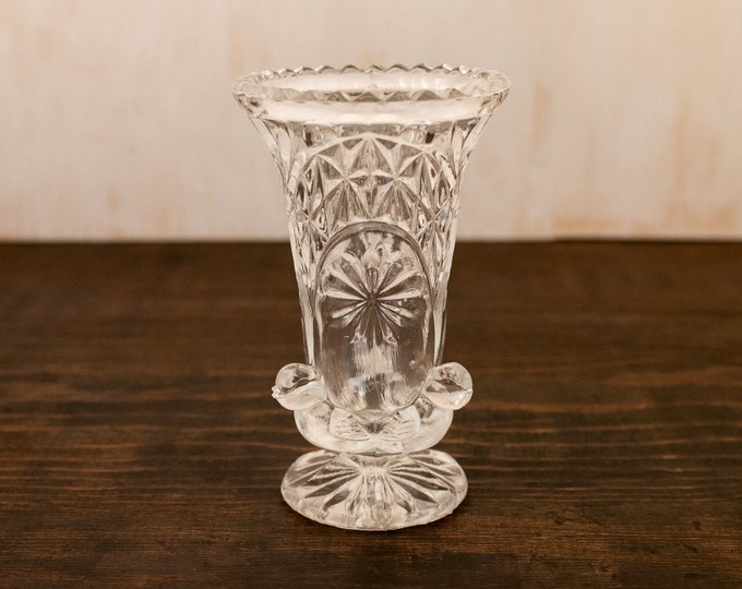 Vintage Cut Glass Toothpick Holder With 3 Birds at Base Tiny Etsy