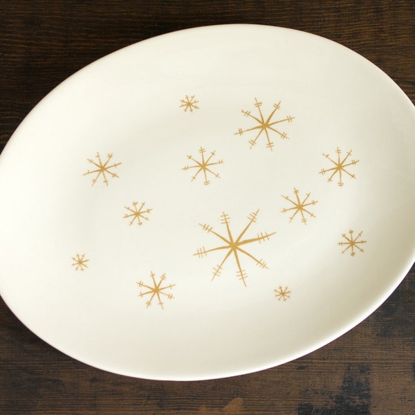 Star Glow Platter by Royal China Ironstone - Mid-Century Modern Atomic Starburst Serving Plate