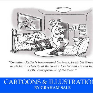 Cartoons & Illustrations Vol.1 funny cartoons graham sale humor cartoon art book