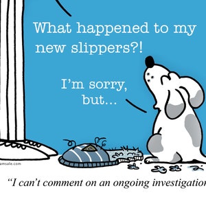 No Comment funny dog cartoons greeting cards mugs tee shirts mouse pads pets animals