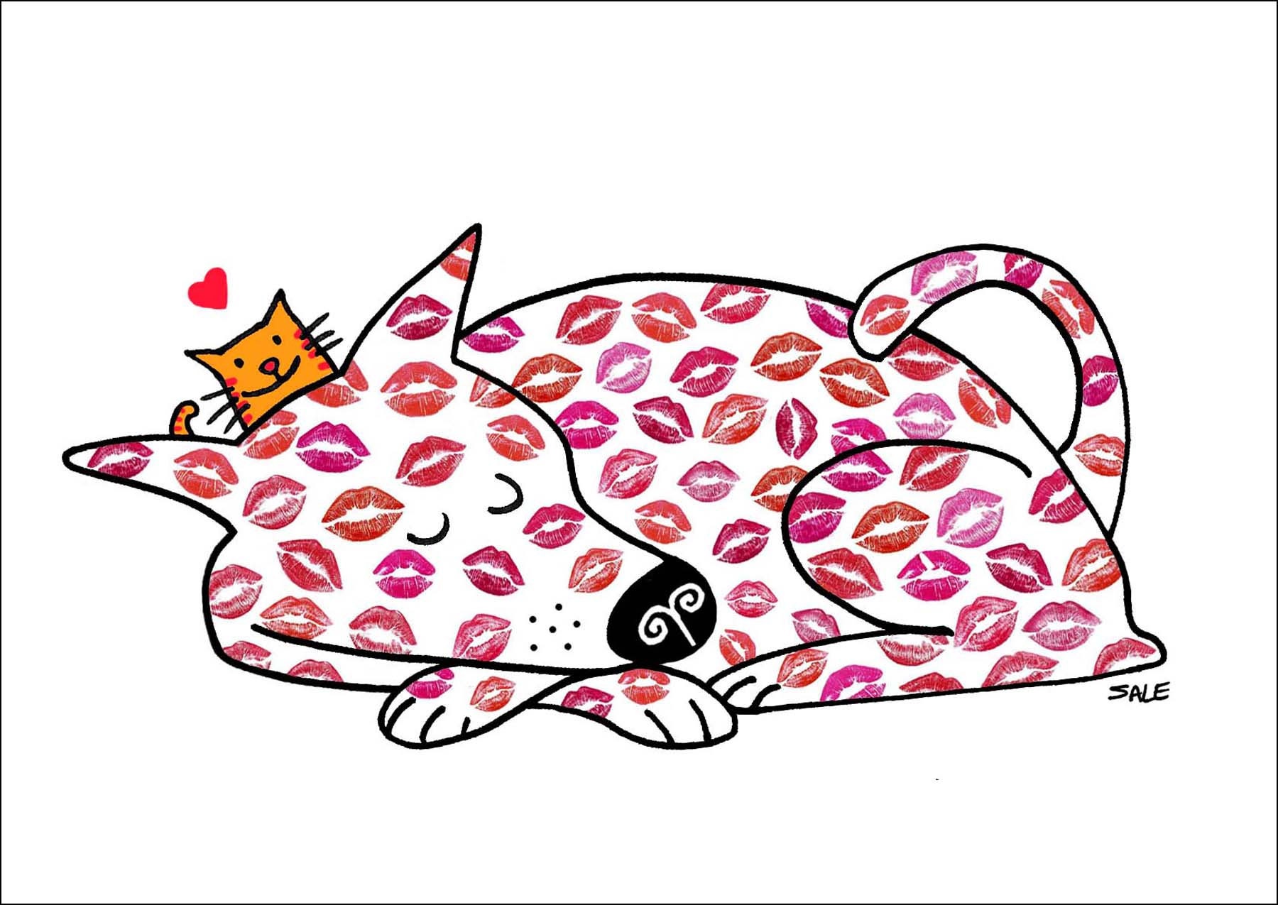 Kisses Dog and Cat Love Friends Friendsihp Funny Cartoons - Etsy Kisses Dog and Cat Love Friends Friendsihp Funny Cartoons - Etsy