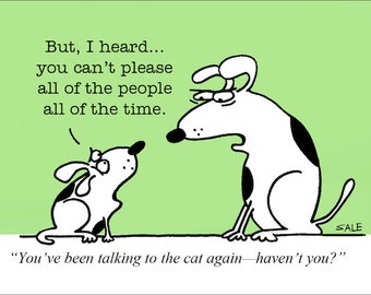 Talking to the Cat Funny Dog Cartoons Greeting Cards Mugs Tee - Etsy Talking to the Cat Funny Dog Cartoons Greeting Cards Mugs Tee - Etsy