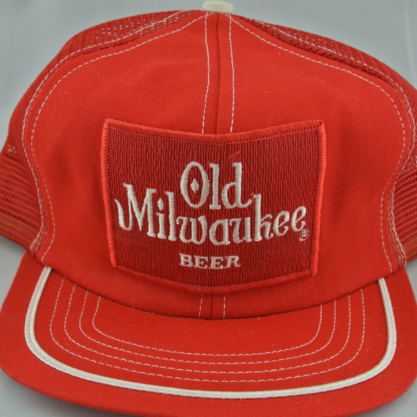 Old Milwaukee Beer Vintage Trucker Style Snapback Hat