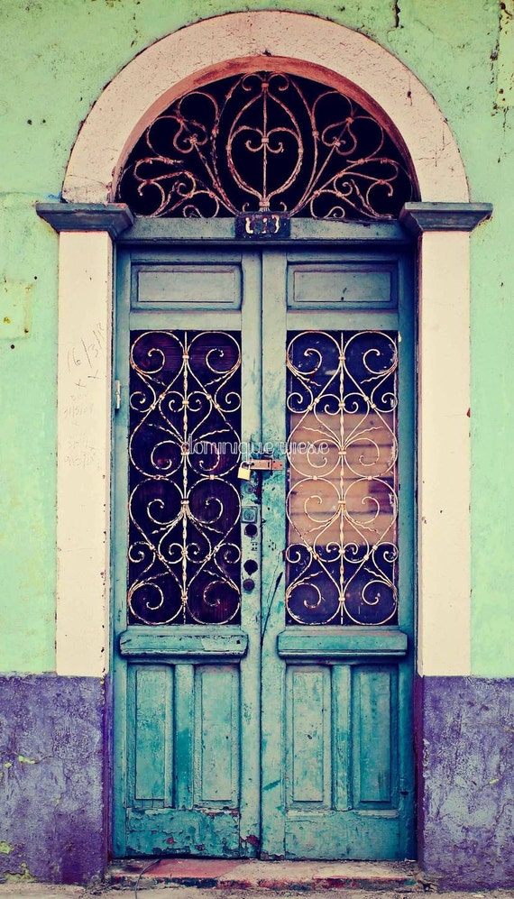 Panama Travel Photography Instant Digital Download Urban Street Historical Old Architecture Blue Door Wall Art Decor