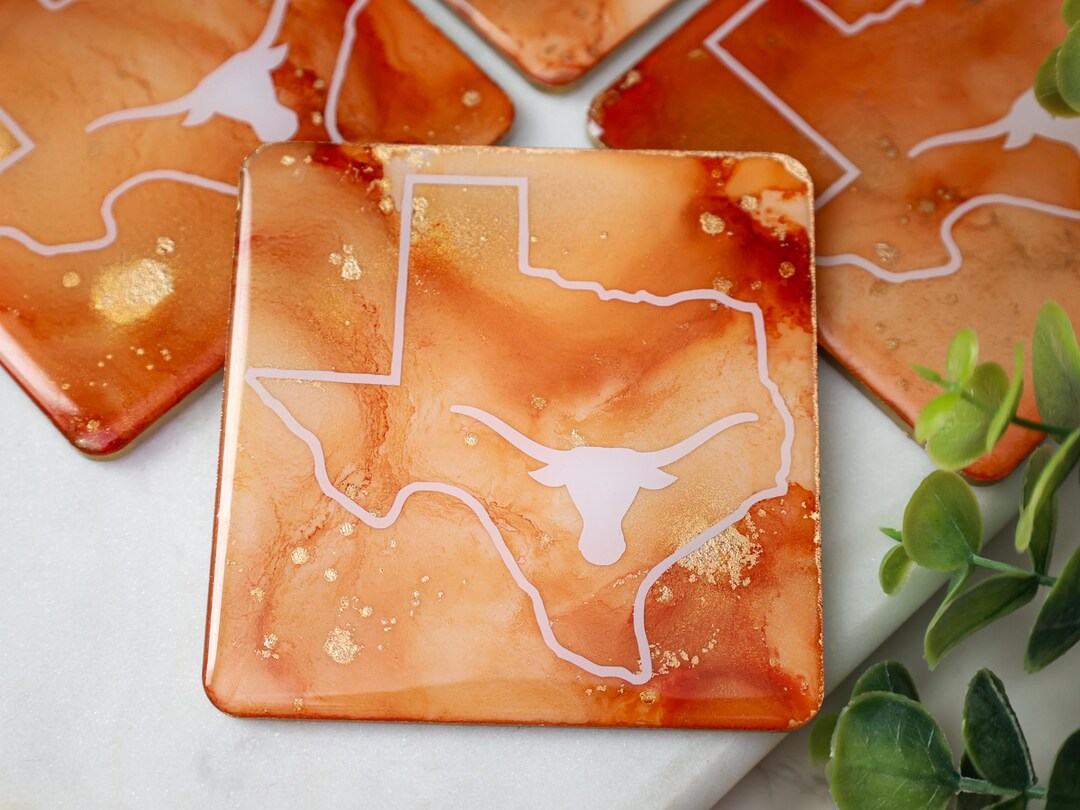 Ut Coaster University of Texas Coaster Set | Texas Coasters, Texas Gift Ideas, UT ...