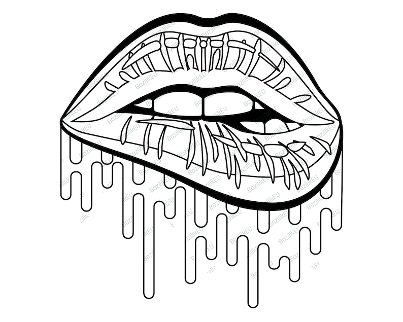 Free Free 217 Dripping Lips Free Biting Lip Svg SVG PNG EPS DXF File