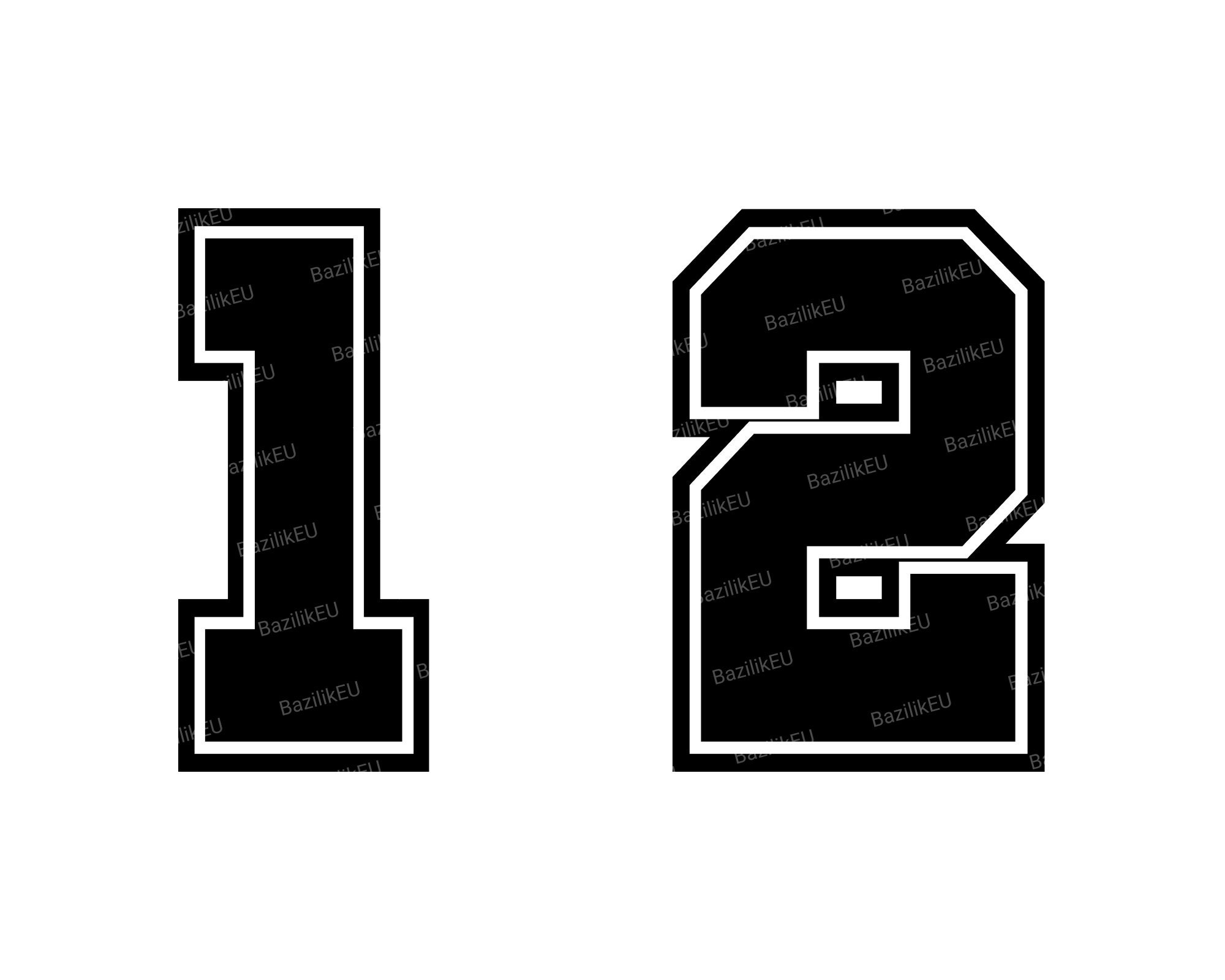 Jersey Numbers SVG Etsy
