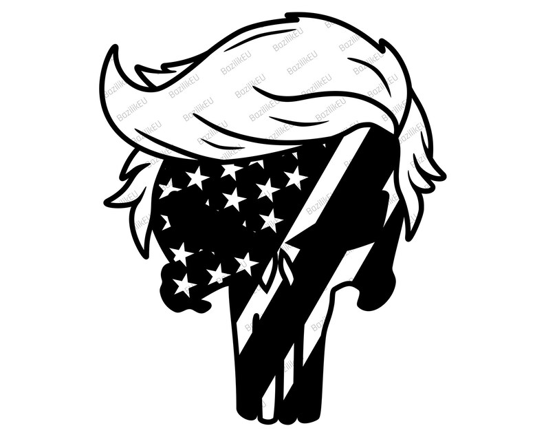 Download Trump Skull SVG American Flag Trump Trump sticker Trump | Etsy