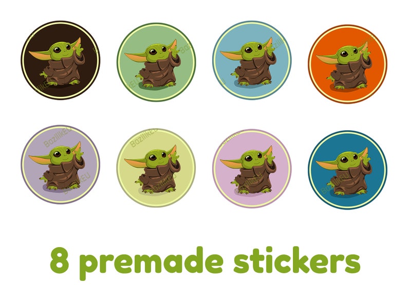 Baby Yoda SVG Printable Bundle Mandalorian Baby SVG Star ...