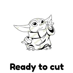 Download Baby Yoda SVG Printable Bundle Mandalorian Baby SVG Star ...