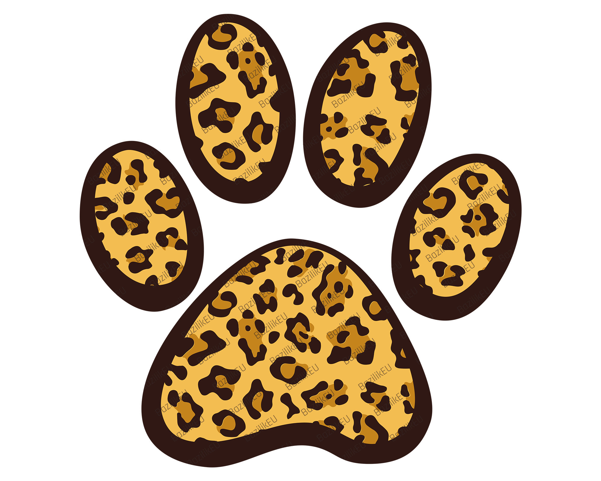 Leopard Print Paw SVG Patas de perro Mascota Impresión SVG | Etsy