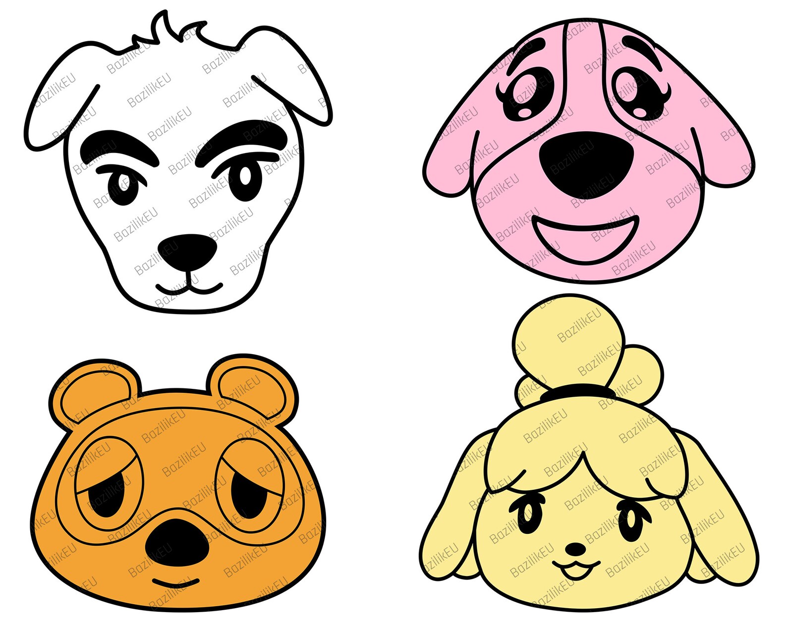 Download Animal Crossing SVG Bundle Tom Nook KK Slider Isabelle | Etsy