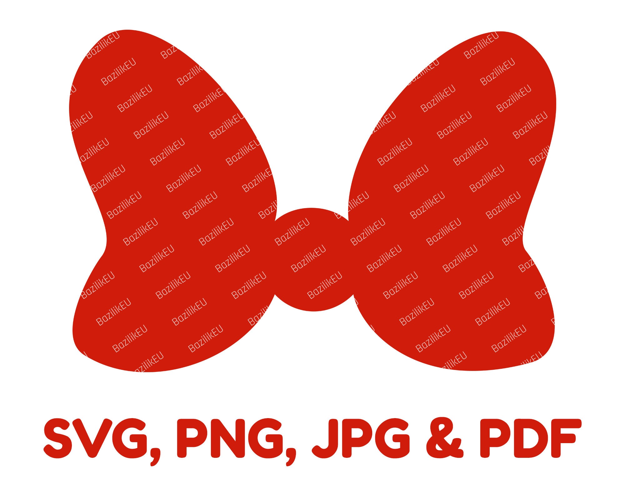 Cute Bow SVG Minnie Mouse Hair Bow Clipart Etsy
