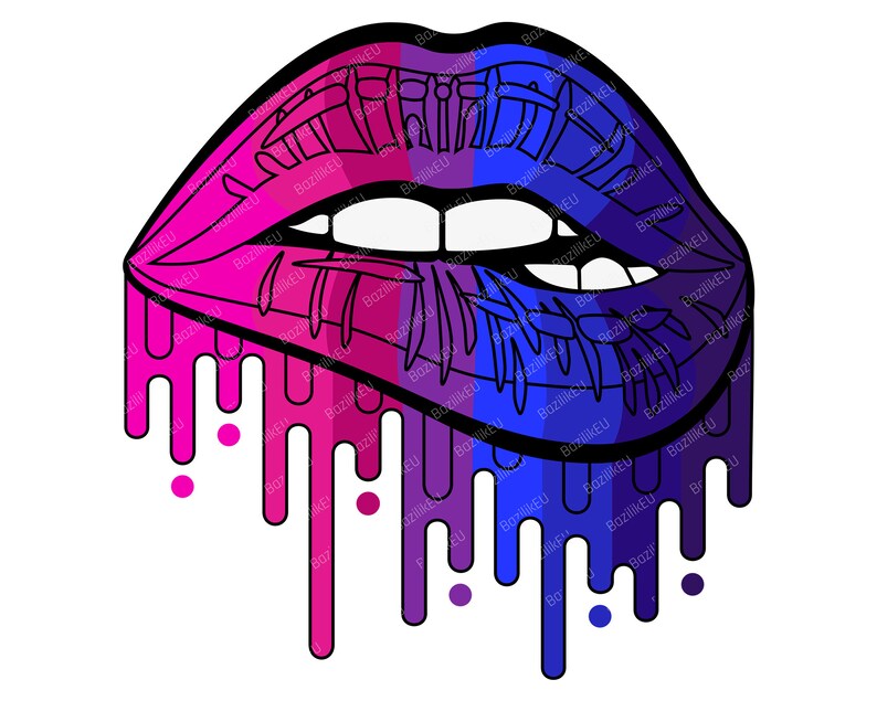 Bisexual Pride Lips Svg Lgbt Pride Lip Print Sexy Lips Etsy