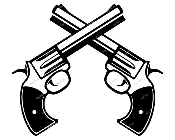 Download Crossed Handguns Svg Revolver Svg Gun Svg Weapon Svg Etsy