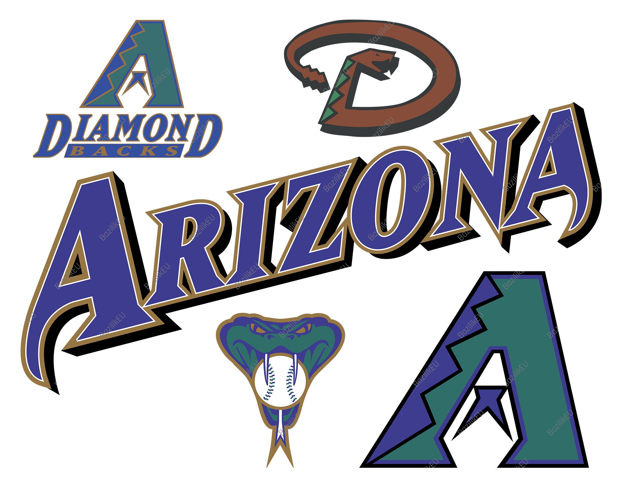 Diamondbacks Logo SVG Bundle Digital Download Diamondbacks | Etsy