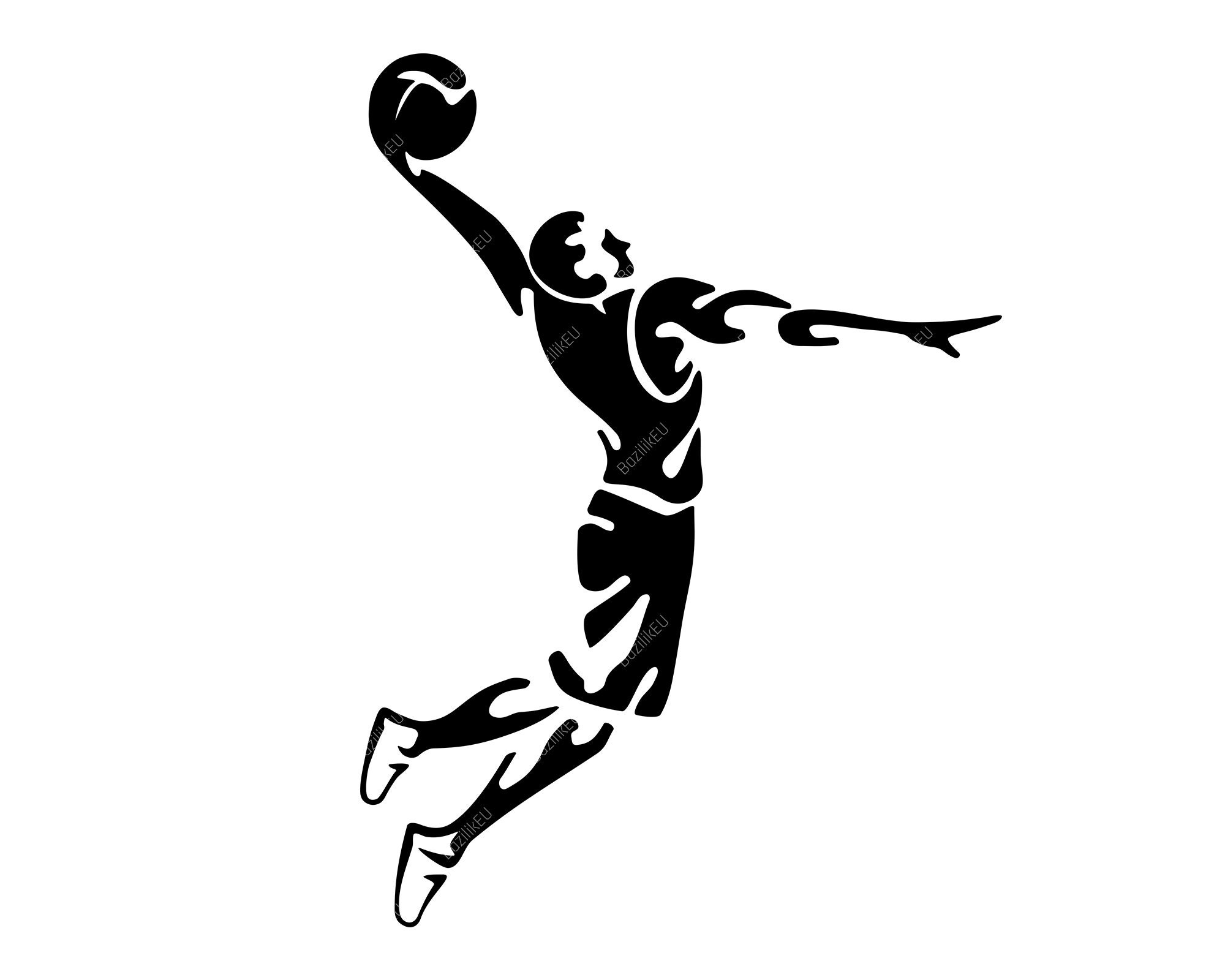 Basketball Player SVG Digital Download Instant Volleyball | Etsy