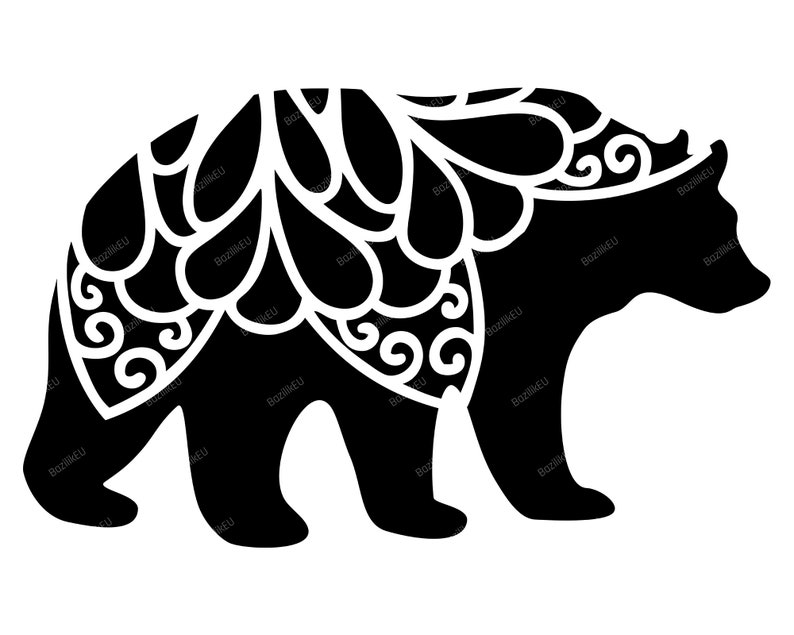 Download Grizzlie Bear Svg Files For Cricut Mandala Bear Svg Digital Download Instant Kids Crafts Paper Party Kids Palayesh Ab Com