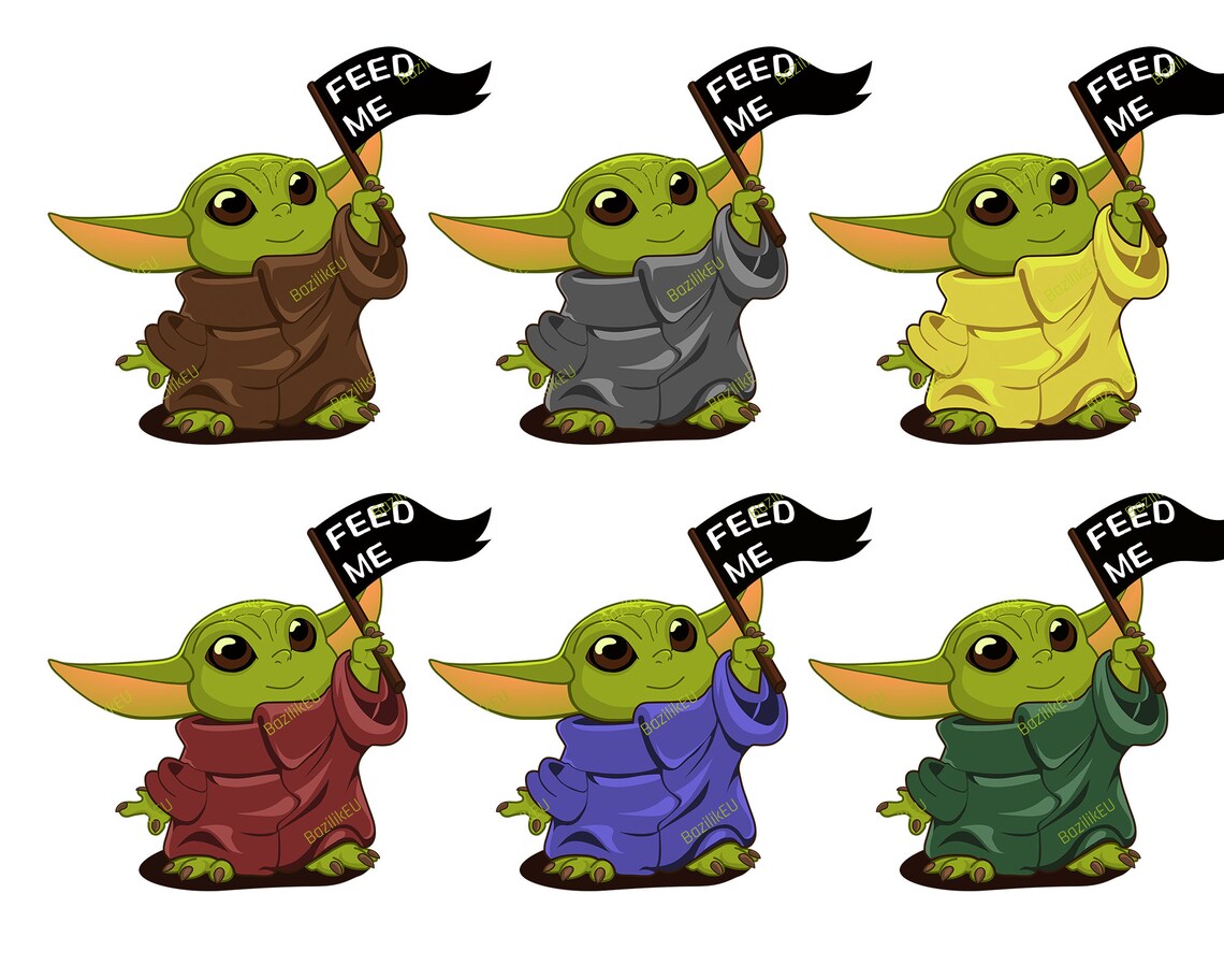 Download Baby Yoda SVG Printable Bundle Child Mandalorian Baby SVG ...