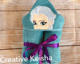 frozen hooded bath towel