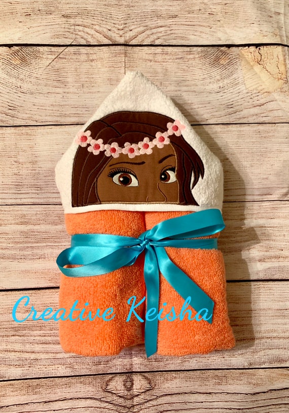 girls hooded bath towel