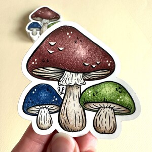 Mushroom Sticker | Waterproof Vinyl Sticker | Laptop | Water Bottle Decal | Mushroom Gift