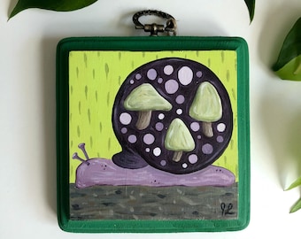 Purple Snail with Mushroom Shell | Original Art