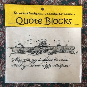Quilt Quote - Inked Block