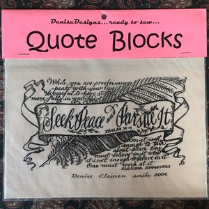 Quilt Quote - Inked Block