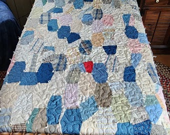 Tied Vintage Indigo Comforter Quilt