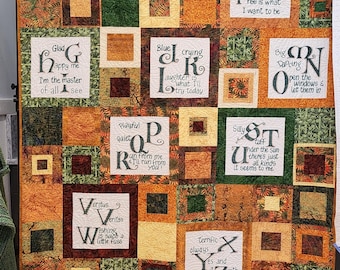 Original Alphabet Rhyme - Art Quilt