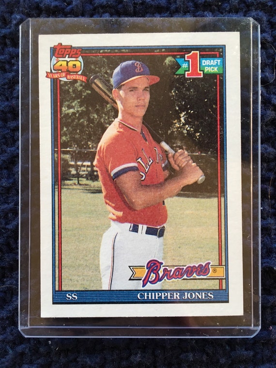 chipper jones tobacco 1991 TOPPS Chipper Jones Rookie Card