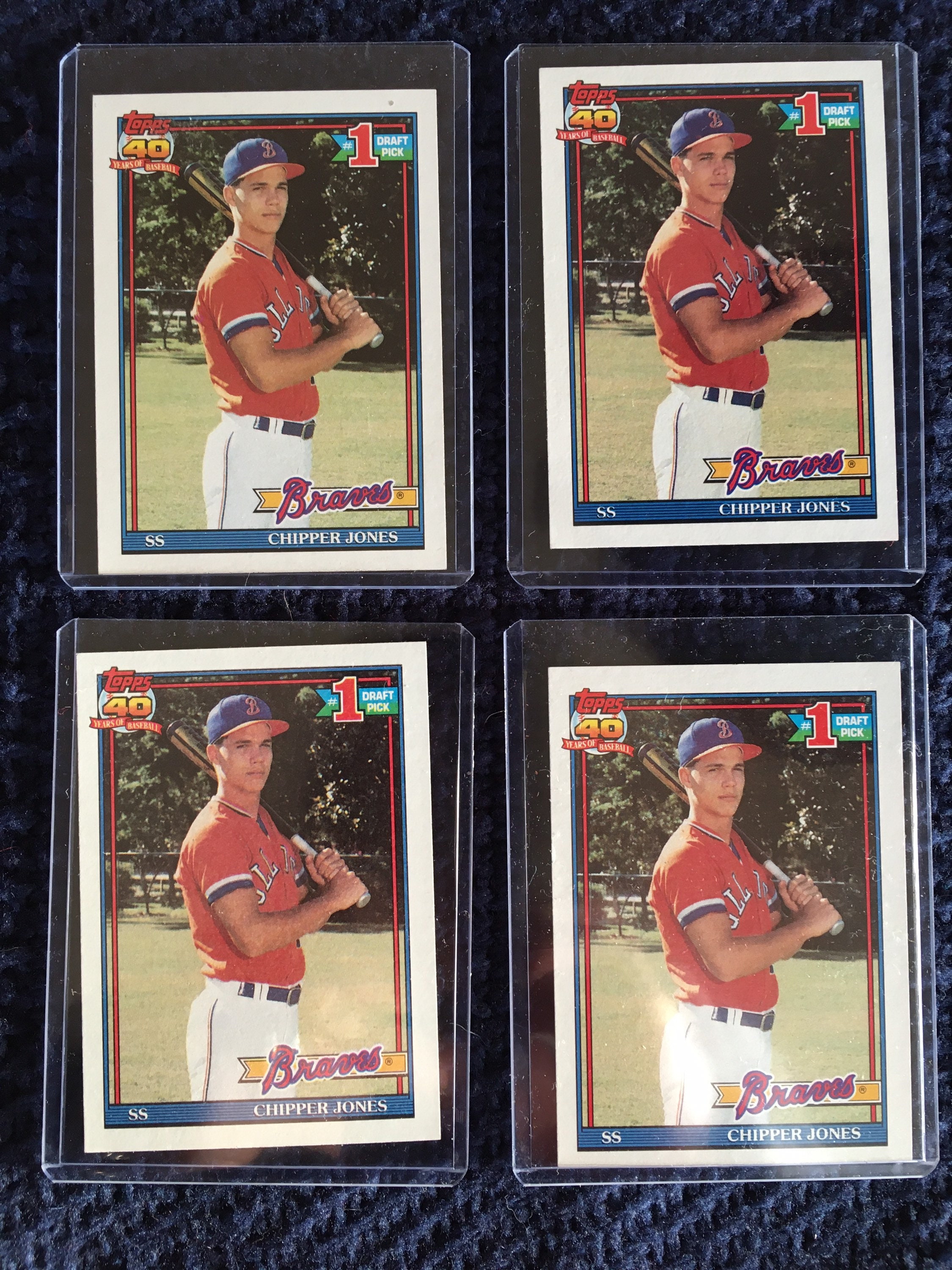 1991 TOPPS Chipper Jones Rookie Card - Etsy