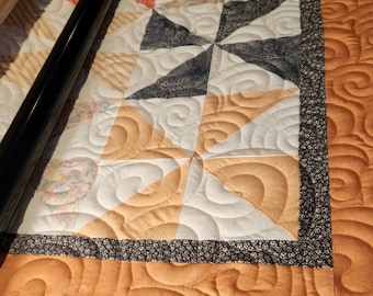 Fresh Peach Pinwheel Quilt